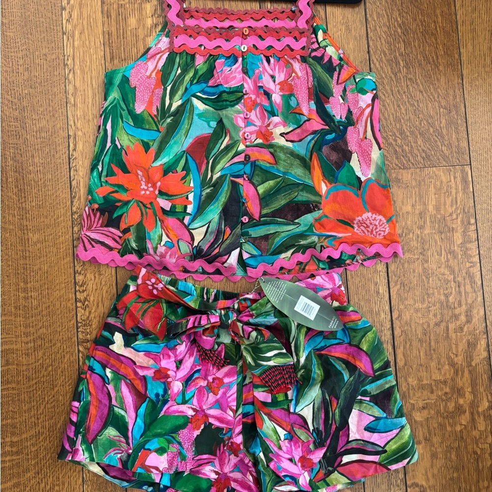 FARM Rio Multicolor Floral Ric Rack Set